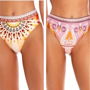 Agua Bendita Penelope Leva High Waist Reversible Swim Bottom Size XL Reg. $130
